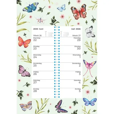 Butterflies Weekomleg Kalender 2026
