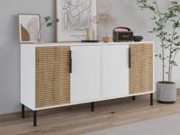 Dressoir ZERRARI 4 deuren wit/saphire eik