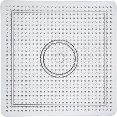 Creativ Company Strijkkralenbordje vierkant helder, 14,5 x 14,5cm