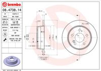 Remschijf BREMBO, Remschijftype: Massief, u.a. für Mercedes-Benz, Lifan - thumbnail