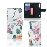 Xiaomi Mi A3 Telefoonhoesje met Pasjes Bird Flowers - thumbnail