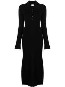 Courrèges robe-polo Milano à manches longues - Noir