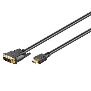 DVI-HDMI kabel High Speed - HDMI-A (mannelijk) - HDMI 1.2 - 1 meter - Zwart