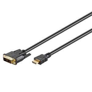 Goobay DVI-HDMI kabel High Speed - HDMI-A (mannelijk) - HDMI 1.2 - 1 meter - Zwart