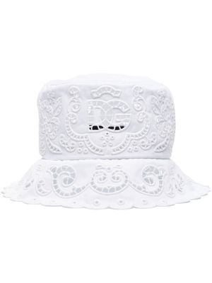 Dolce & Gabbana bob en broderie anglaise - Blanc
