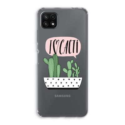 I love cacti: Samsung Galaxy A22 5G Transparant Hoesje
