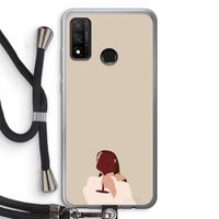 I drink wine: Huawei P Smart (2020) Transparant Hoesje met koord