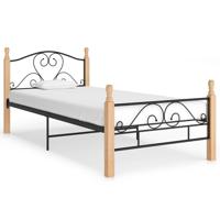 Bedframe metaal zwart 100x200 cm