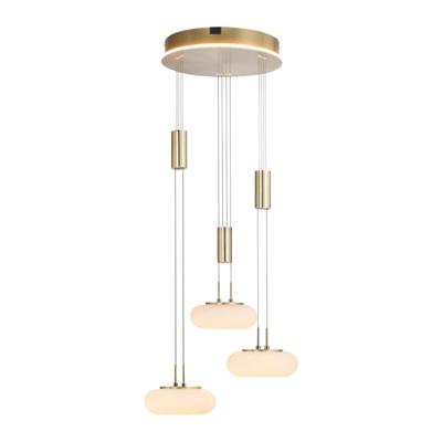Paul Neuhaus 3-lichts hanglampQ-Etienne messing rond - 2078-60