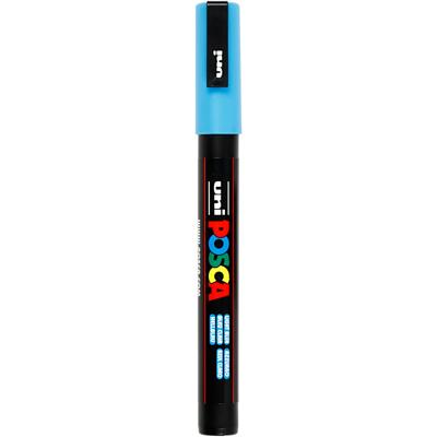 Uni-Posca Posca marker, afm pc-3m, lijndikte 0,9-1,3 mm, fijn, lichtblauw, 1 stuk