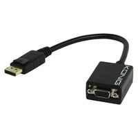 König DisplayPort - VGA 0,2 m VGA (D-Sub) Zwart - thumbnail