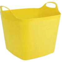 Flexibele kuip - 40L - kunststof - 42 x 42 cm - geel - emmer - wasmand   -