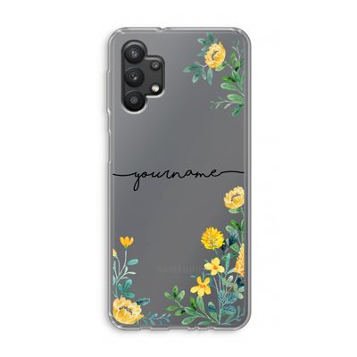 Gele bloemen: Samsung Galaxy A32 5G Transparant Hoesje