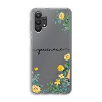 Gele bloemen: Samsung Galaxy A32 5G Transparant Hoesje