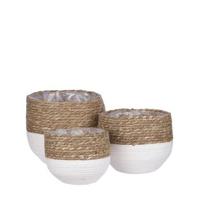 Mica Decorations Jorck Mand voor Planten - Set van 3 - Off White - thumbnail