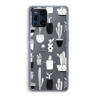 Cactusmotief: Oppo Find X3 Pro Transparant Hoesje