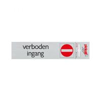 Bord Alulook Verboden ingang - 165x44 mm zelfklevend.