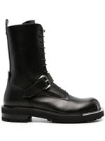 Roberto Cavalli bottines Tiger Tooth en cuir - Noir