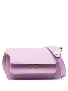 Marni sac porté épaule Trunk en cuir - Violet