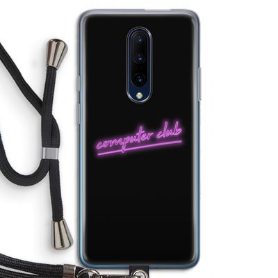 Vice Black: OnePlus 7 Pro Transparant Hoesje met koord