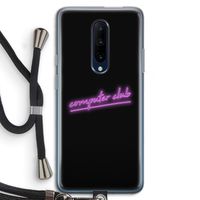 Vice Black: OnePlus 7 Pro Transparant Hoesje met koord