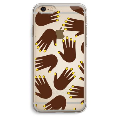 Hands dark: iPhone 6 Plus / 6S Plus Transparant Hoesje