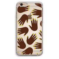 Hands dark: iPhone 6 Plus / 6S Plus Transparant Hoesje