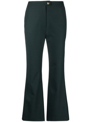 Nanushka pantalon court à coupe évasée - Vert