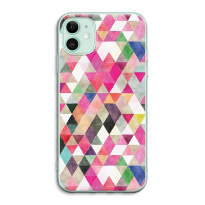 Gekleurde driehoekjes: iPhone 11 Transparant Hoesje