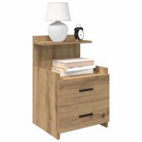 Nachtkastjes 2 st met 2 lades 40x36,5x62 cm artisanaal eikenkleurig
