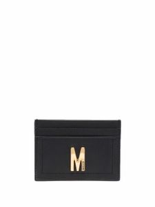 Moschino porte-cartes à plaque logo - Noir