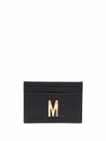 Moschino porte-cartes à plaque logo - Noir