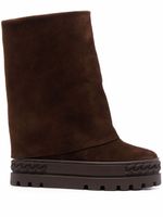 Casadei bottes Renna en daim - Marron