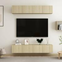 Tv-meubelen 4 st 80x30x30 cm bewerkt hout sonoma eikenkleurig