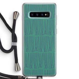 Swirls: Samsung Galaxy S10 Plus Transparant Hoesje met koord