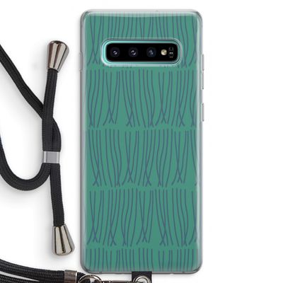Swirls: Samsung Galaxy S10 Plus Transparant Hoesje met koord