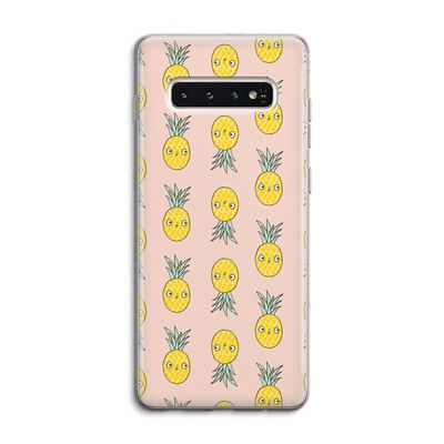 Ananas: Samsung Galaxy S10 4G Transparant Hoesje