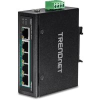 Trendnet TI-PG50 netwerk-switch Unmanaged Gigabit Ethernet (10/100/1000) Power over Ethernet (PoE) Zwart - thumbnail