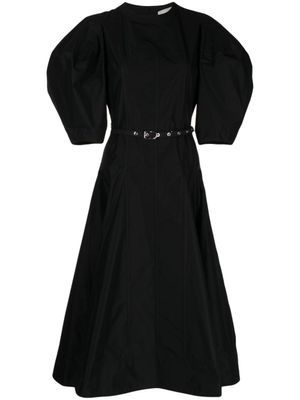 3.1 Phillip Lim robe mi-longue à taille ceinturée - Noir