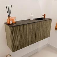 Toiletmeubel Mondiaz Joya Dlux | 90 cm | Meubelkleur Dusk | Faye wastafel Lava Wasbak Rechts | 1 kraangat