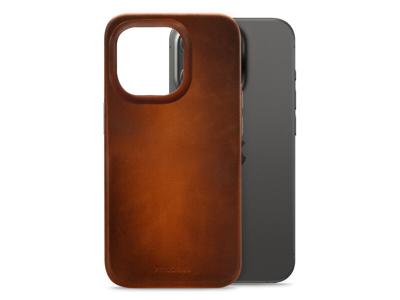 Mobilize Mobilize Magsafe Compatible Premium Leather Case Apple iPhone 15 Pro Burned Cognac