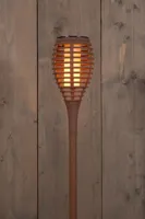 Anna's Collection fakkel solar met vlameffect 12led 61x10cm terra