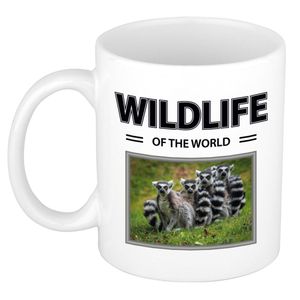 Ringstaart maki mok met dieren foto wildlife of the world