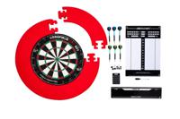 Longfield darts Tournament dartbord met toebehoren rood 8-delig - thumbnail
