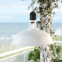 Hanglamp buiten industrieel wit 'Haven' E27 IP65 38cm Made in Italy Hanglamp buiten industrieel wit 'Haven' E27 IP65 38cm Made in Italy