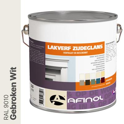Afinol Zijdeglans Lakverf Gebroken Wit (RAL 9010) 2,5 liter