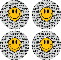 Grote smiley happy face retro onderzetters