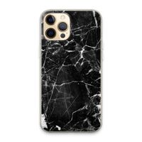 Zwart Marmer 2: iPhone 13 Pro Max Transparant Hoesje