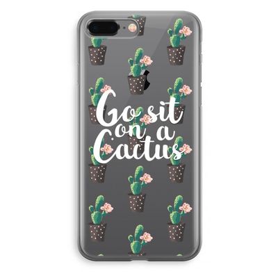 Cactus quote: iPhone 8 Plus Transparant Hoesje
