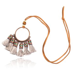 Deja Boho Tassel Ketting - Zand